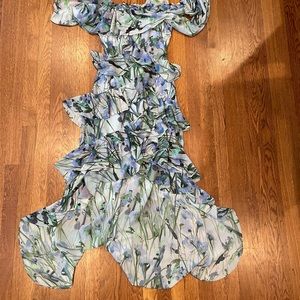 Badgley Mischka Floral Hi Low Gown sz 2 pls read